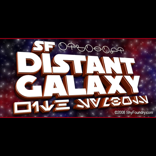 SF Distant Galaxy Outline font